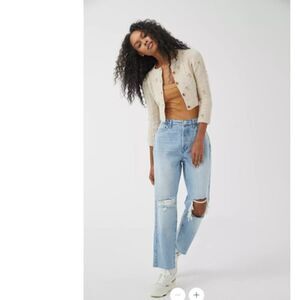 Urban Outfitters BDG High Rise Ankle Distressed Light Wash Jeans sz. 26 #AM